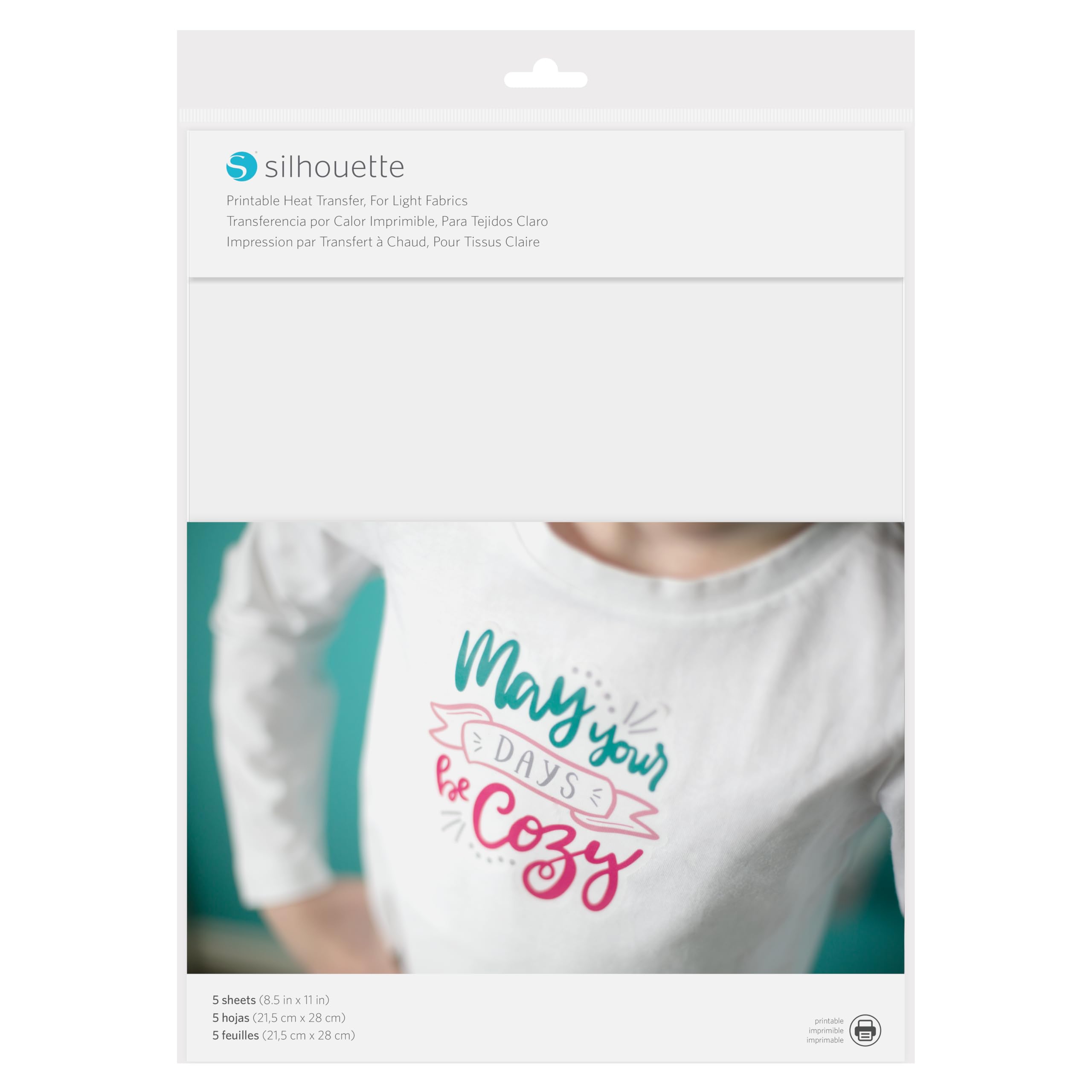 Silhouette America Heat-Print-Lt Printable Heat Transfer Material For Light Fabrics