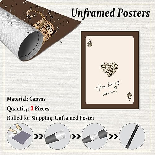 Miniatura 3 de Juego de 3 arte de pared con estampado de leopardo, póster feminista Y2K, estético para dormitorio, estilo retro universitario, cita motivacional,