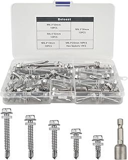 51pcs M6.3 Stainless Steel Self Tapping Hex H...,