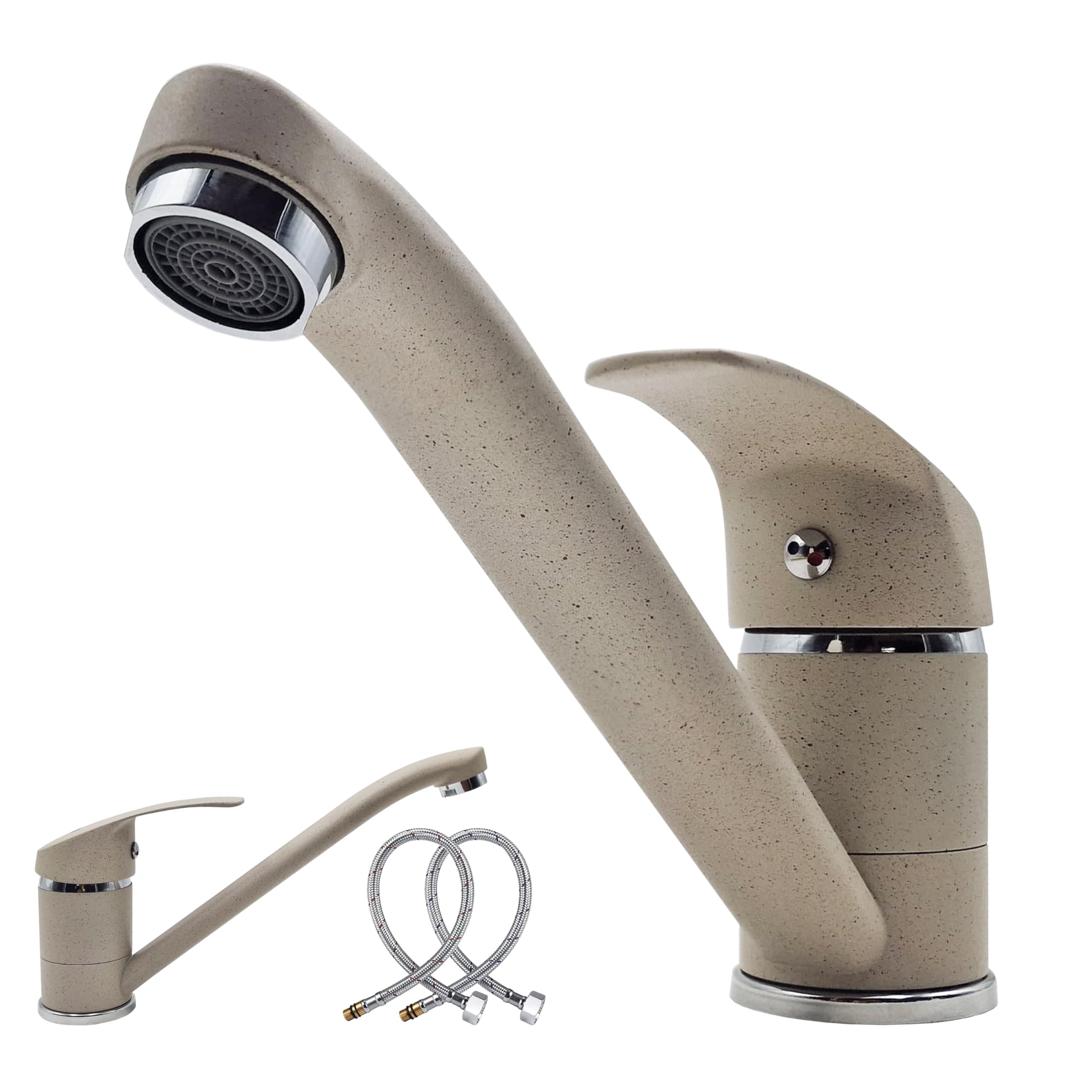 Miscelatore Rubinetto Cucina Canna Curva Lavello Monocomando Avena - Foto 2