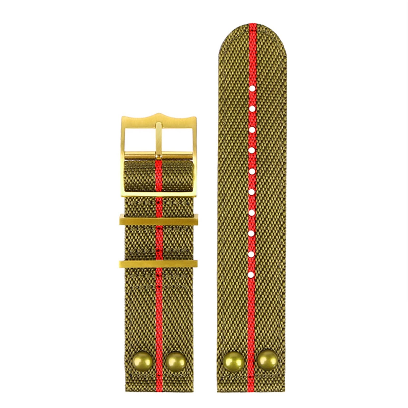 Nylonowy pasek do zegarka Rolex Fabric WatchBand Canvas 22 mm Nitowany pasek na nadgarstek