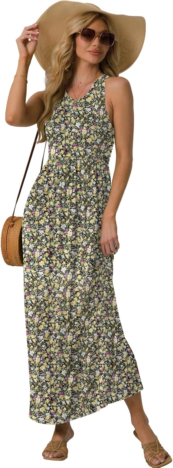 GRECERELLE Women's Summer Sleeveless Casual Long Tank Maxi Dress with Pockets (XS-3XL) - Image 4