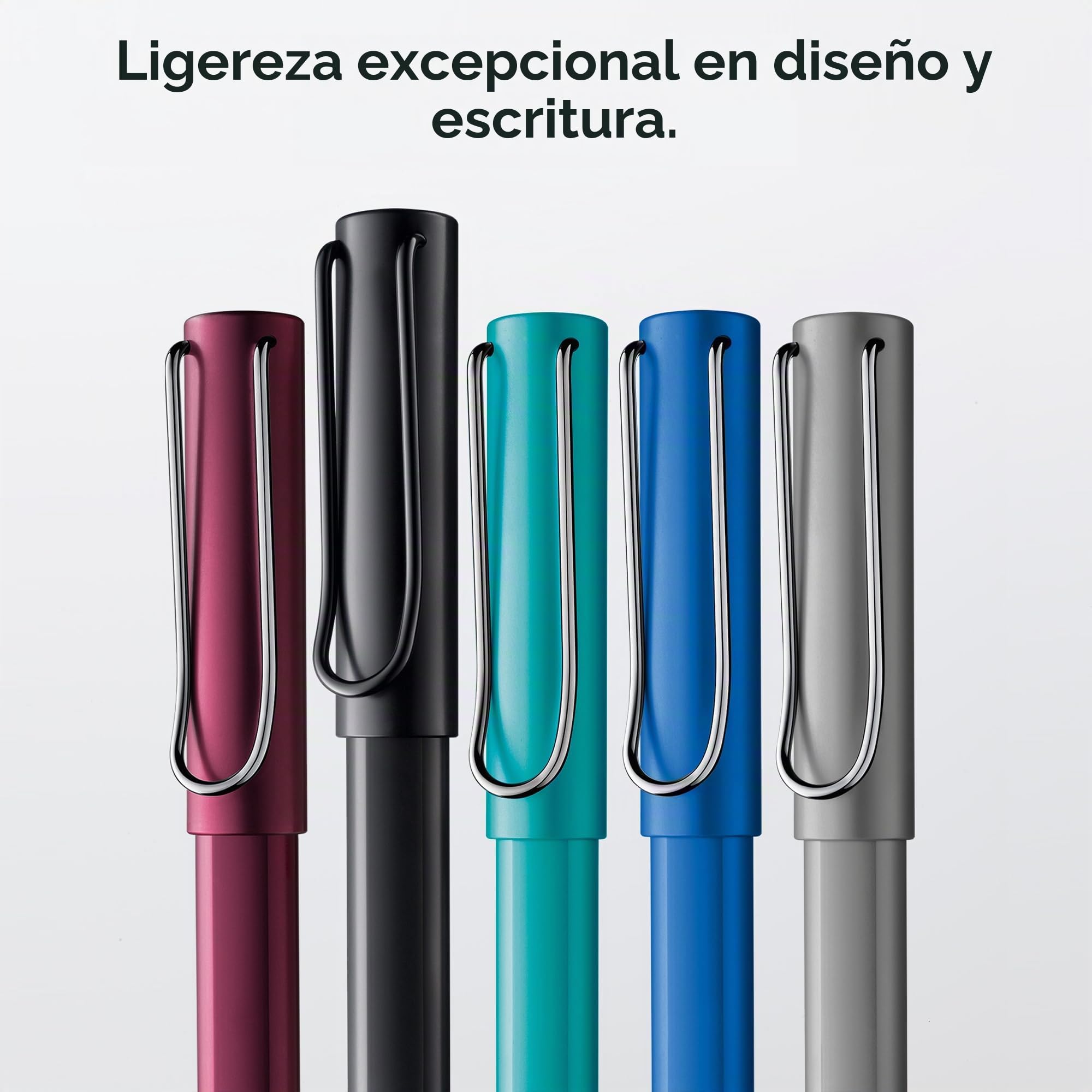 Lamy AL-star oceanblue - Bolígrafo Rollerball con grip transparente, ergonómico y ancho de trazo M - cuerpo de aluminio ligero - incluye recambio roller M 63 en negro