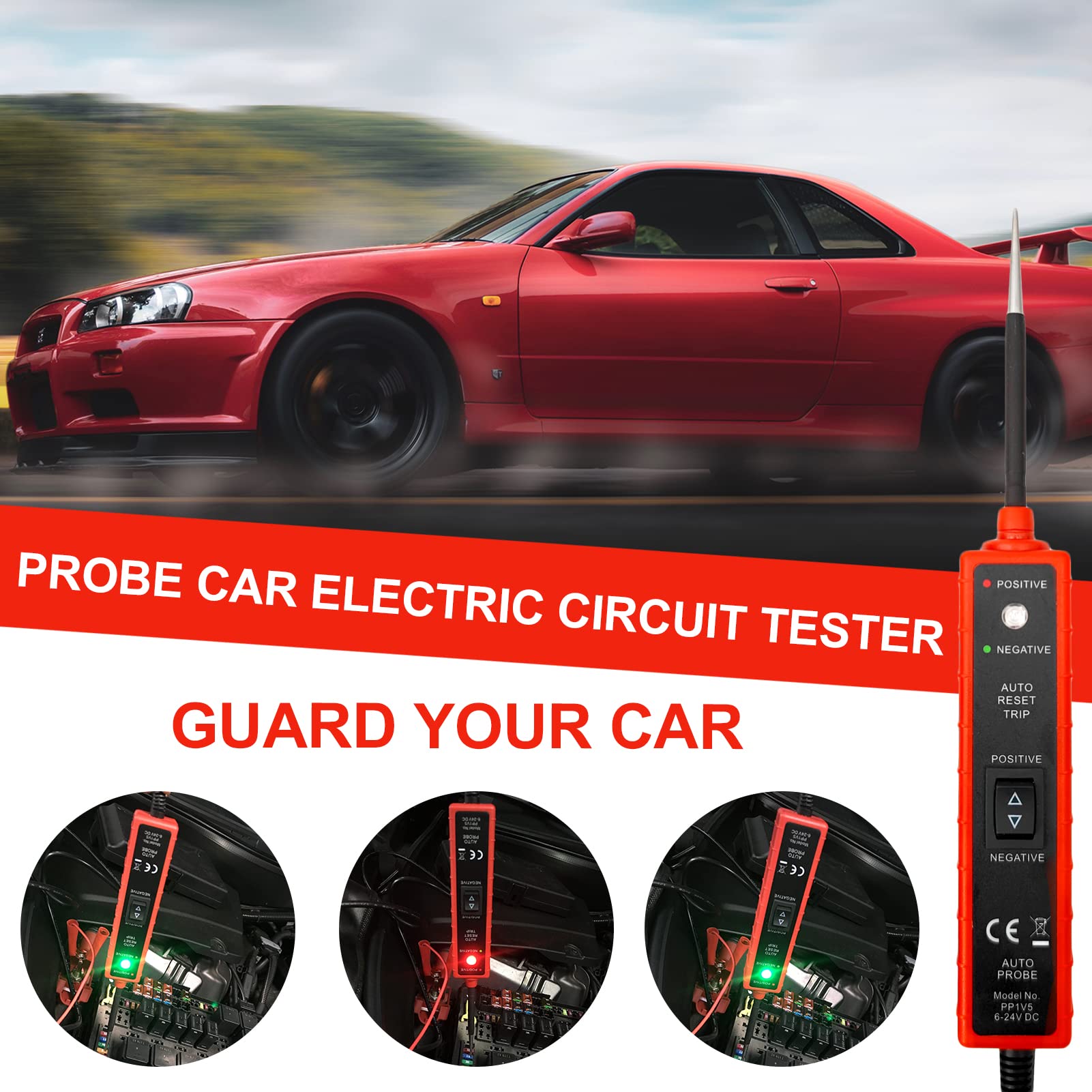 EM285 - Tester elettrico per auto, 6-24 V DC