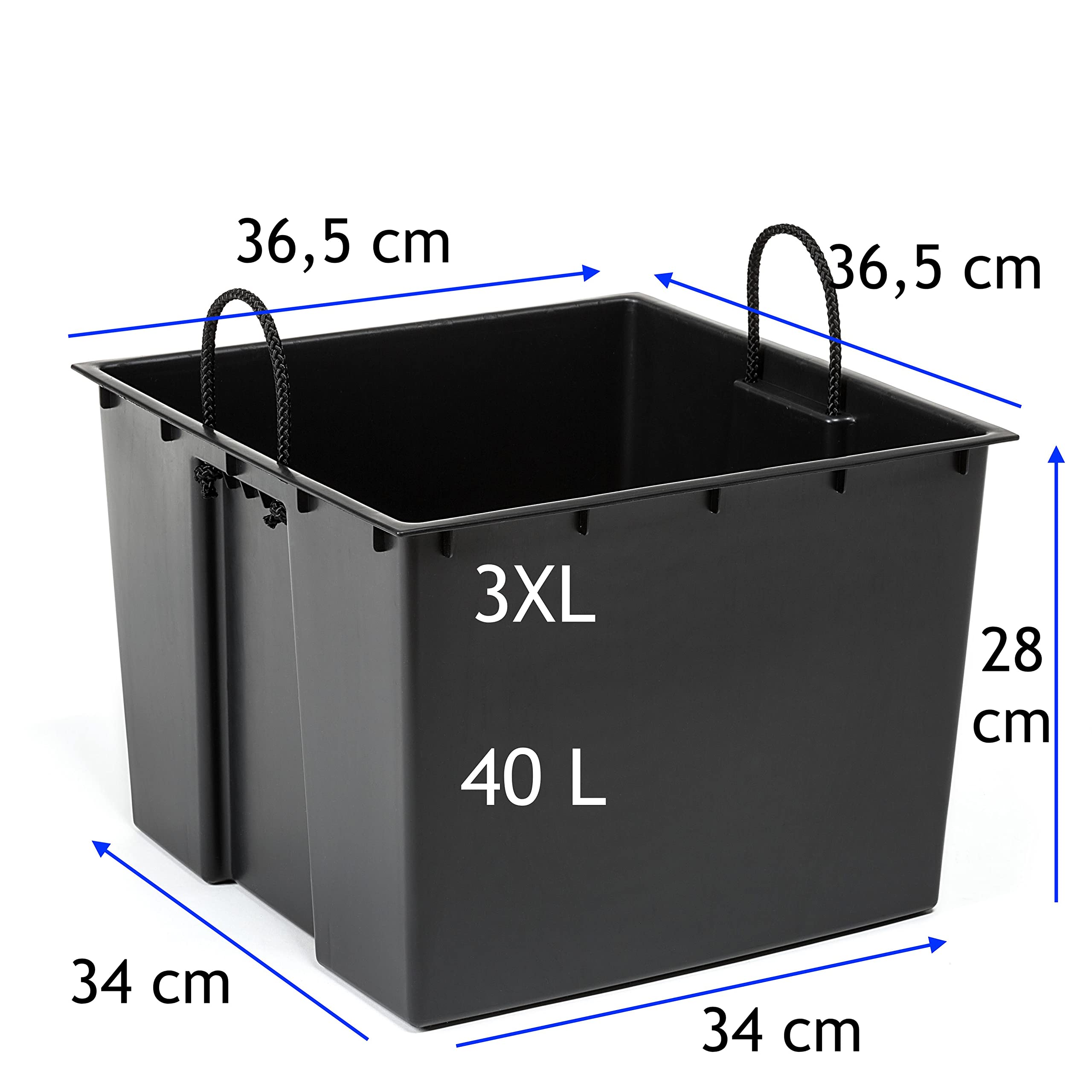 MelTom, Vaso di Piante XXL in plastica, Colore Lucido: Grigio, con Scomparto Rimovibile, Misure in cm L x P x H: 40 x 40 x 75 cm