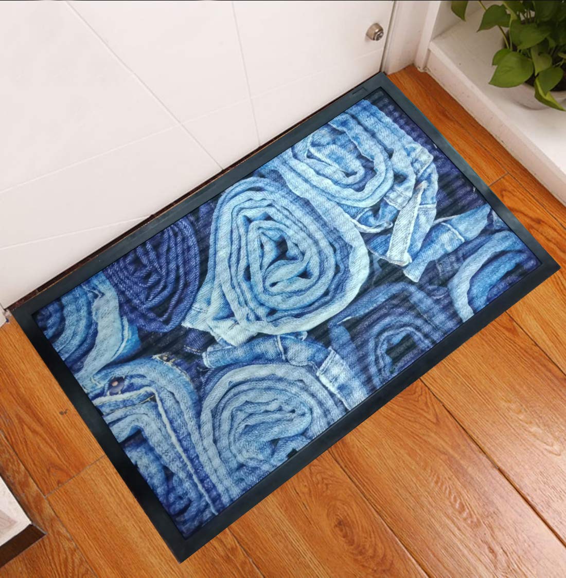 STATUS 3D Printed Digital Home/Living/Lobby/Bathroom/Office Sanatizing Entrance Rubber Door Floor Mat with Anti Slip Backing (15 x 23 Inch)