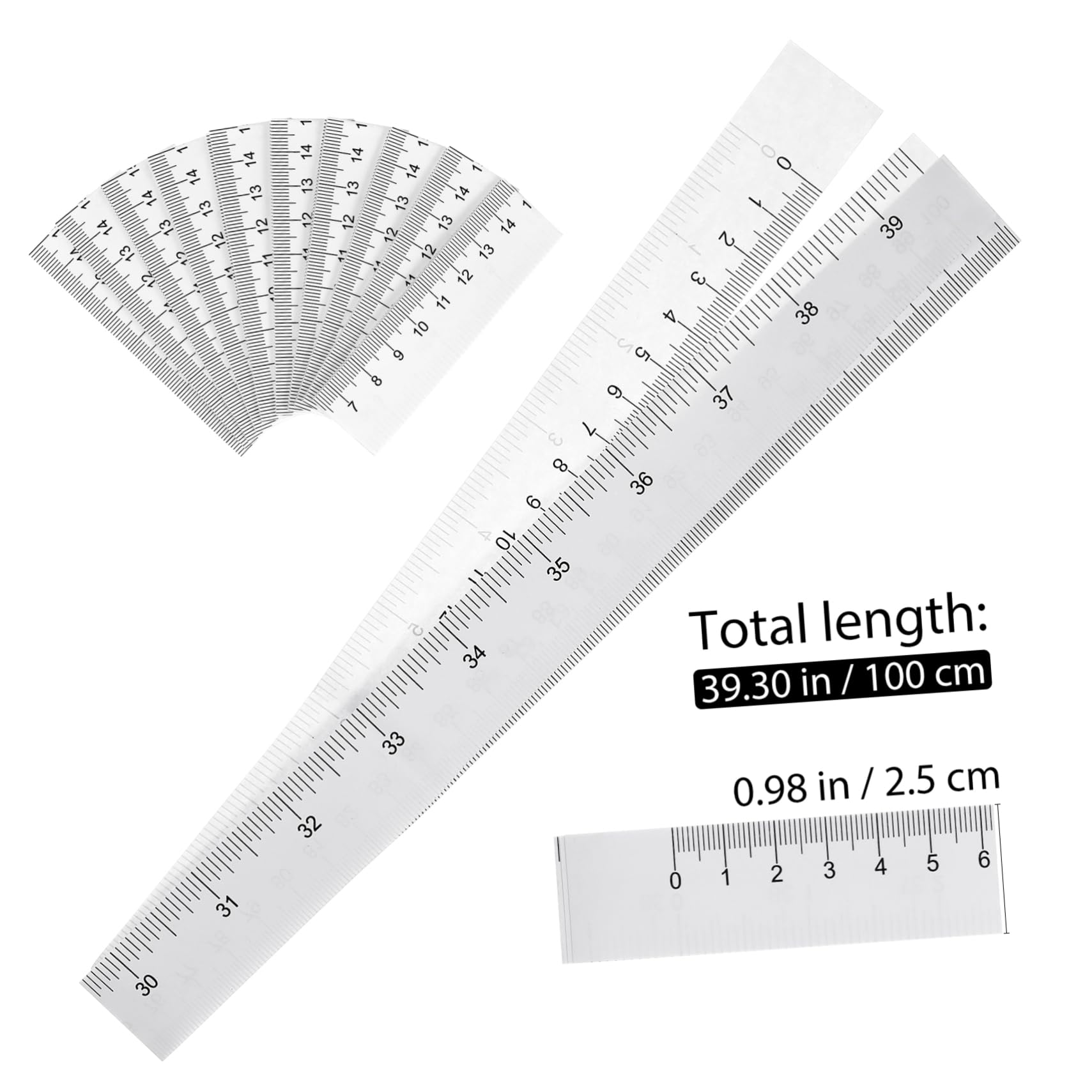 LIFKOME 100Pcs Disposable Double Sided Paper Tape Measure for Head Measuring Durable Ruler for Medical Wound Use for Hospitals and Measurement