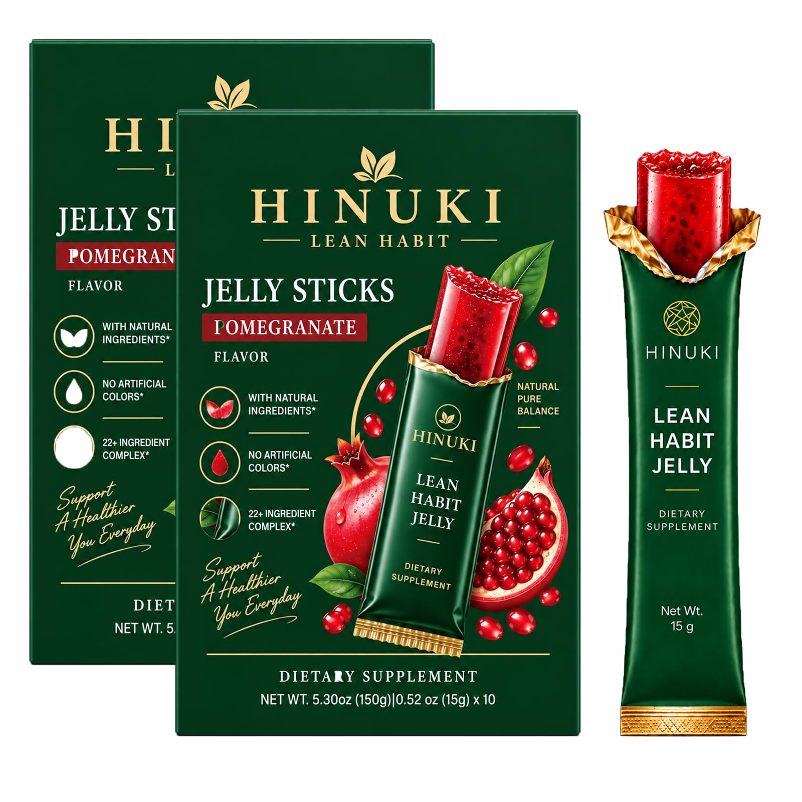 Hinuki - Palito de gelatina magra, mezcla botánica con ingredientes