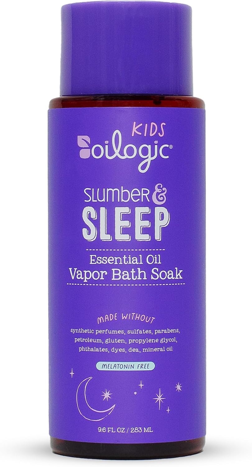 Oilogic Slumber & Sleep Essential Oil Vapor Bath Soak for Babies & Toddlers – Gentle Baby Bath Essentials to Cleanse, Soothe & Calm – Pediatrician-Tested, Safe for Baby Skincare, 9.6 Fl Oz
