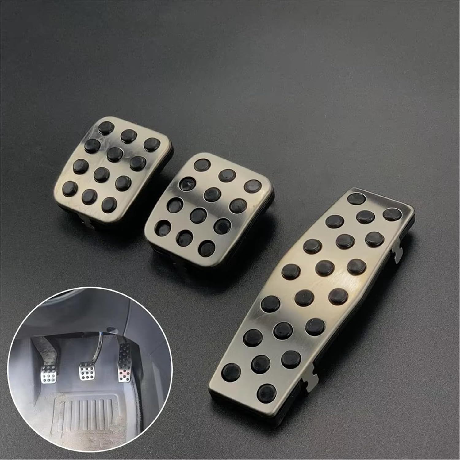 Replacement for Chevrolet for Aveo for Sonic Accelerator Gas Brake Clutch Pedal Cover Plate Clutch Brake Pad(Manual 3 piece)(Manual 3 piece)