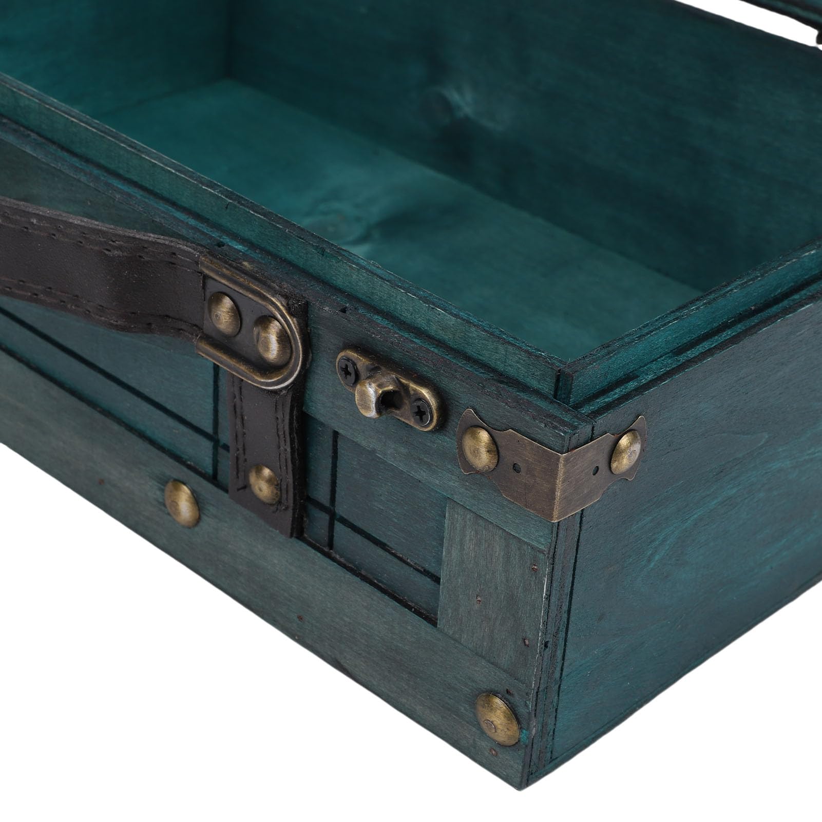 LICAEVEY Vintage Cassapanca in Legno Retrò con Coperchio (1624C-01 Green)