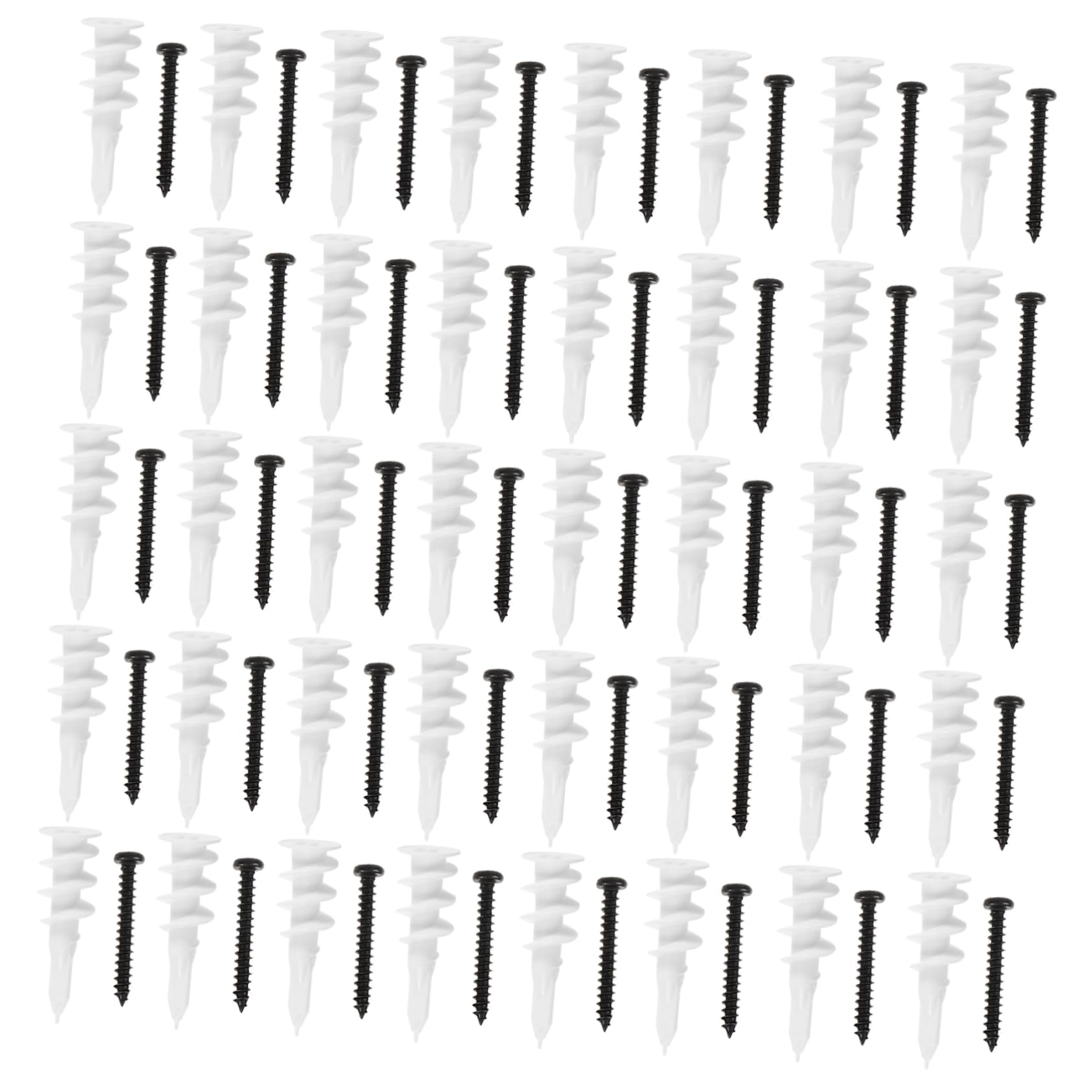 MUCKLILY Hardware 100pcs Drywall Anchor Cavity Wall Fixer Plasterboard Plug Fixing Screw -in-one Kit