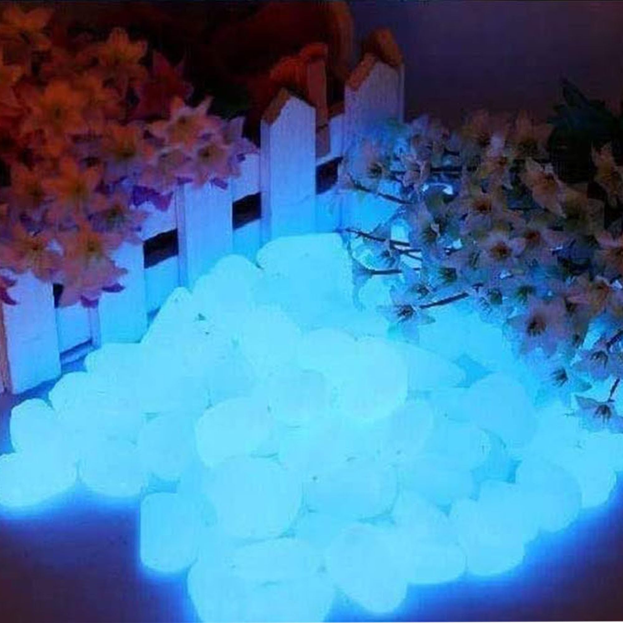 200 Pezzi Pietre Luminose da Giardino, Decorative Ciottoli Brillanti per Corridoio Aperto, Acquario, Cortile