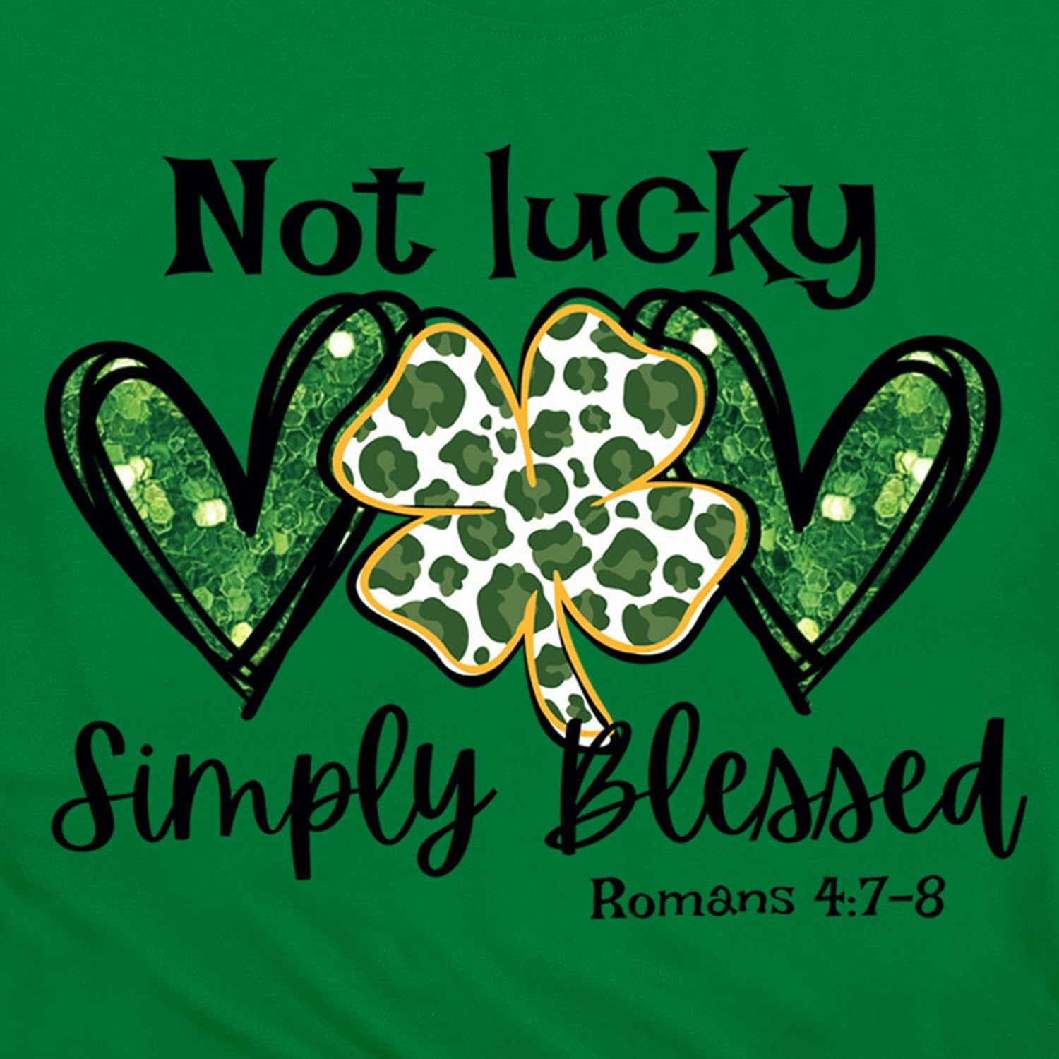 St Patricks Day Shirt Women Irish Festival Religious T-Shirts Lucky Shamrock Blessed Tee Tops - Image 5