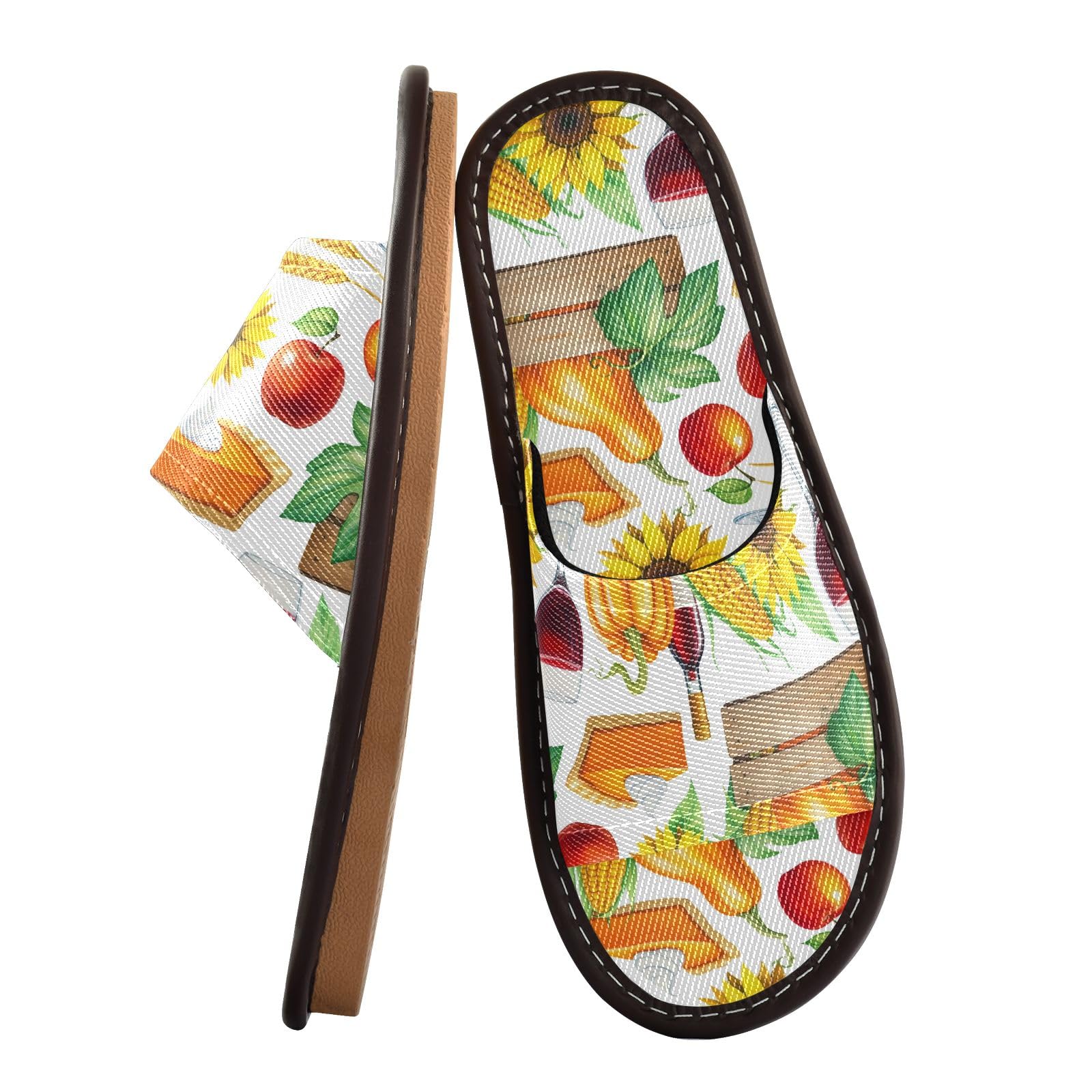 CHIFIGNO Guests Comfortable Non-slip Slip-on Spa Shoes for Hospital and College Dorm Size 6.5-7