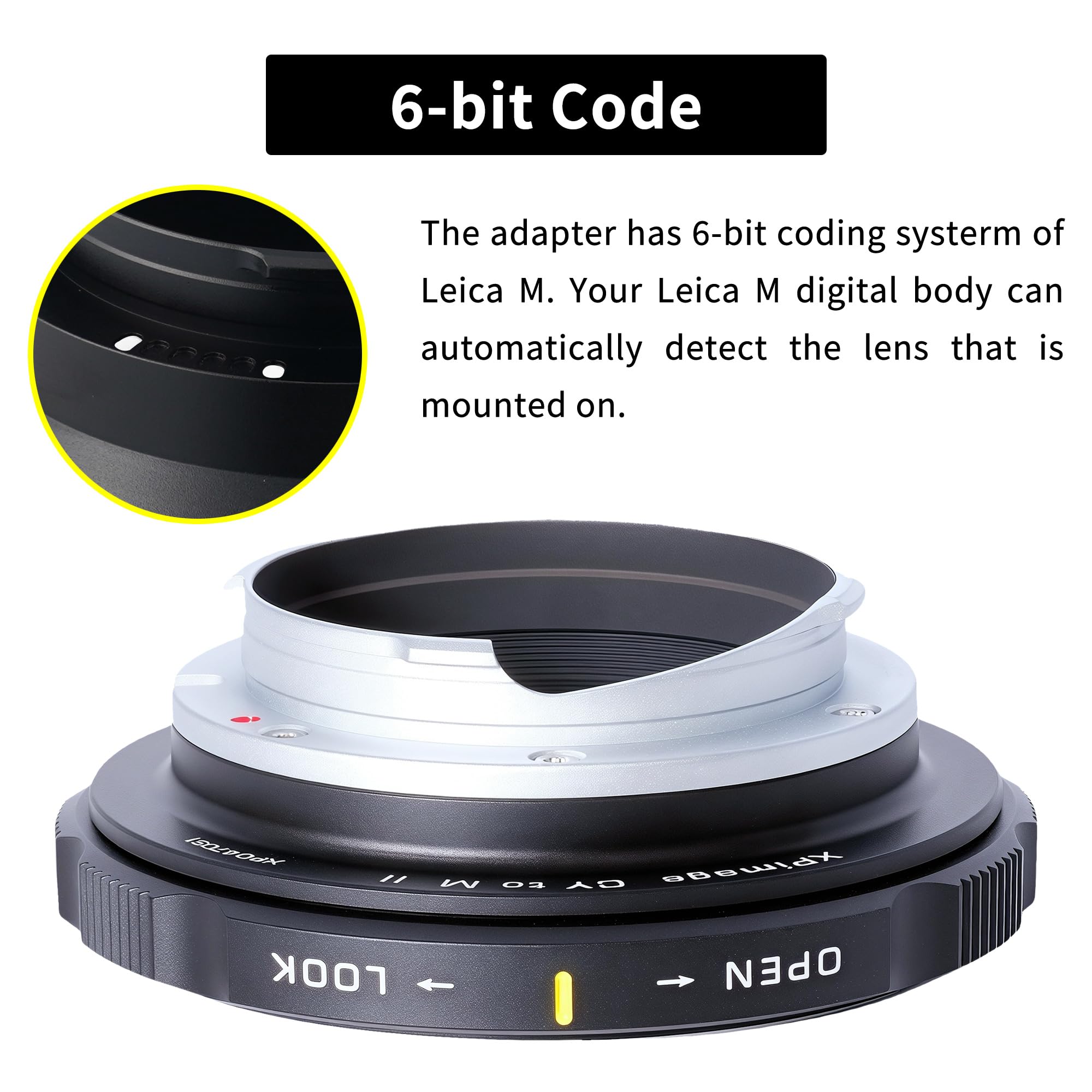 Anello adattatore per montaggio obiettivo compatibile con obiettivo Contax Yashica CY per fotocamera Leica M