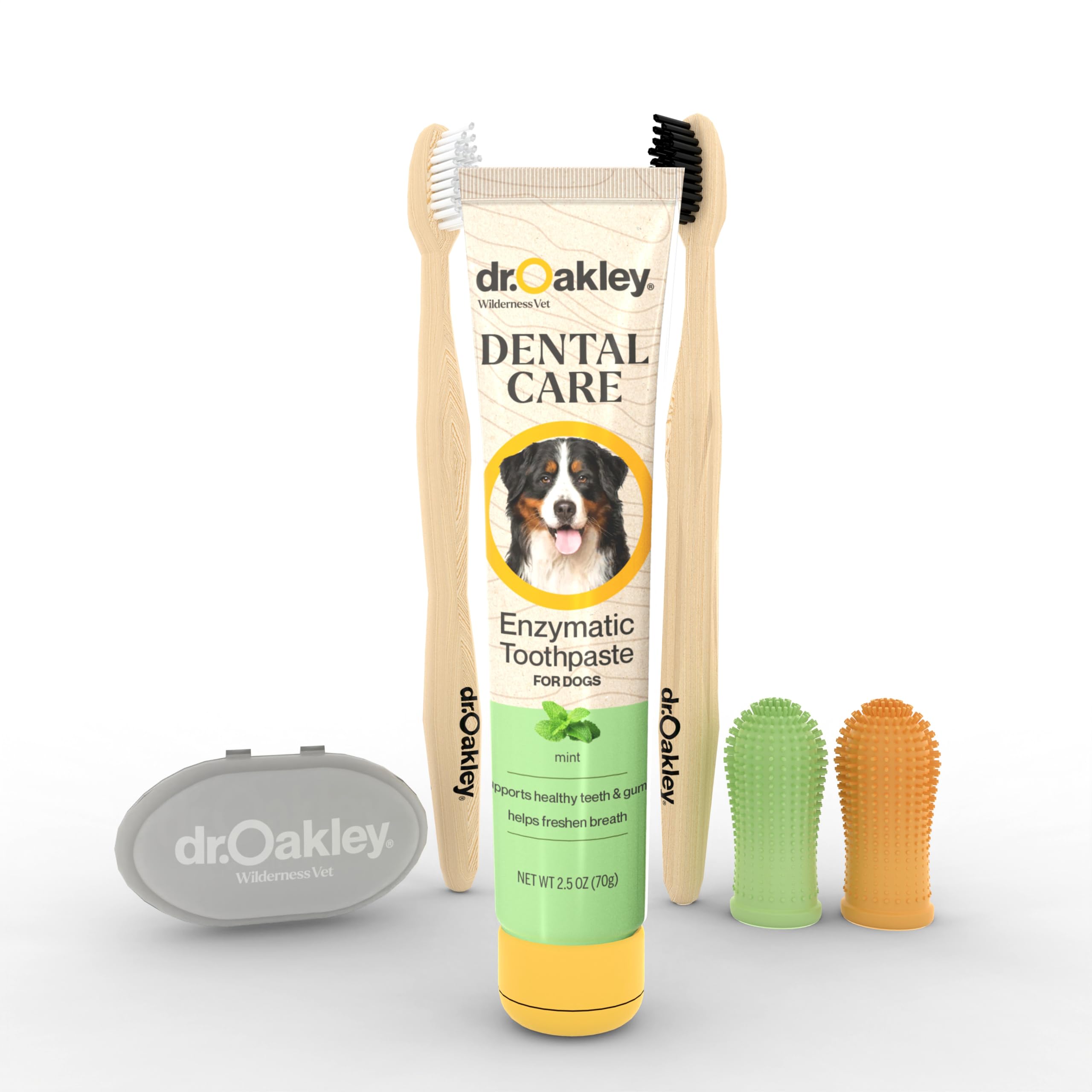 Dr. Oakley Dental Toothbrush Kit for Dogs & Cats, Mint Flavor