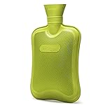 HomeTop Premium Classic Rubber Hot Water Bottle (Green)
