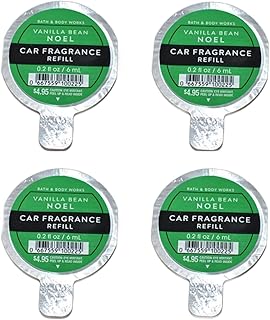 Bath and Body Works 4 Pack Vanilla Bean Scentportable Fragrance Refill 0.2 Oz.