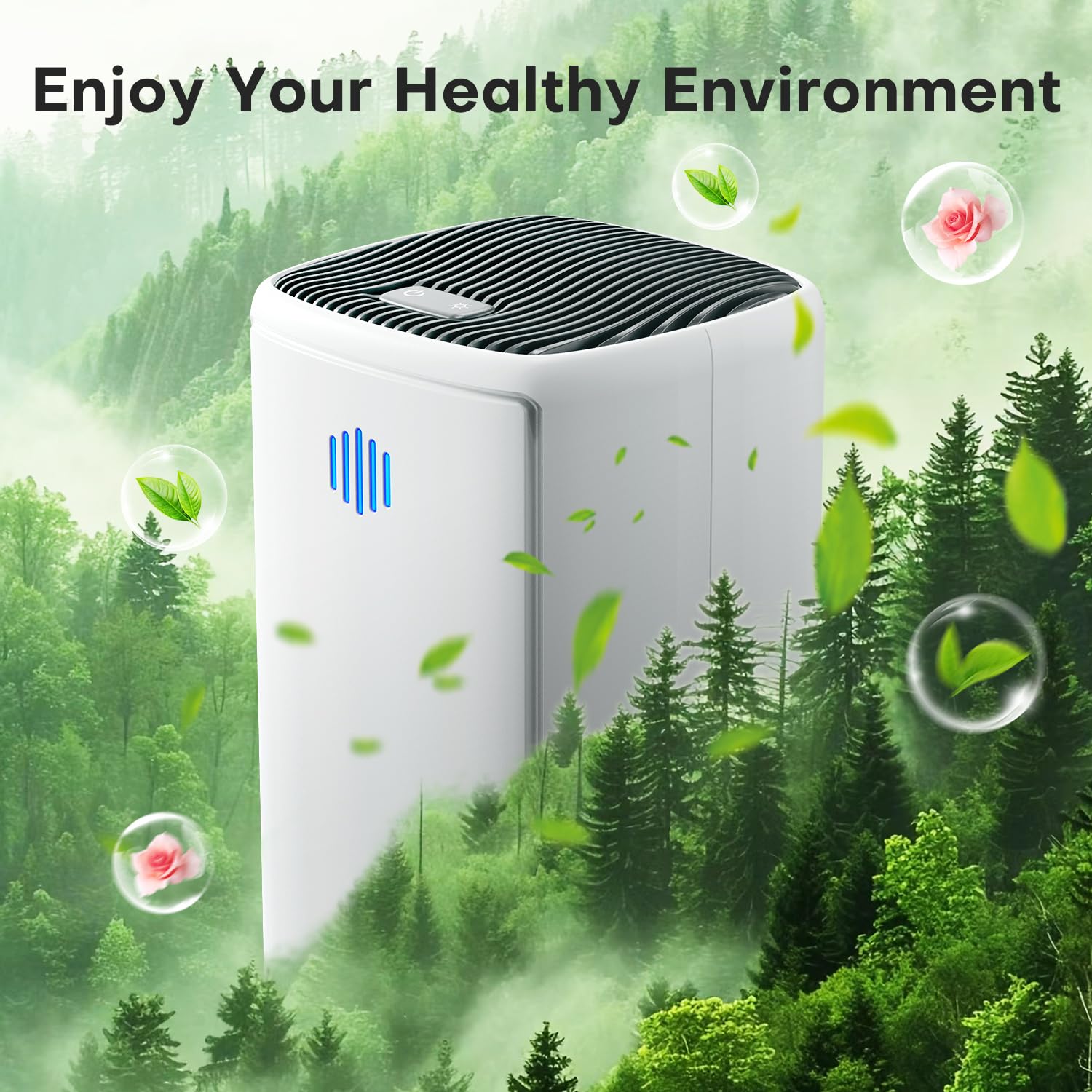 TABYIK - Deshumidificador de 38 onzas, pequeño, silencioso, ahorro de energía, con apagado automático, para baños, armarios y caravanas