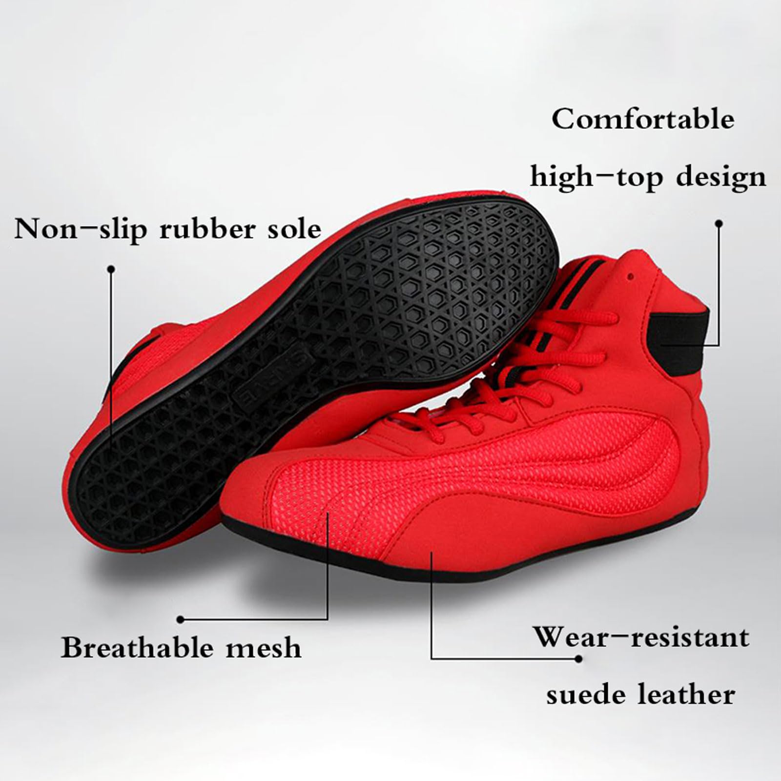 Zapatos De Boxeo,Botas De Boxeo,Zapatos De Culturismo,Wrestling Botas,Boxing Shoes,Calzado De Boxeo,Zapato Luchador,CóModo,Antideslizante,para Hombres,Mujeres,Adolescentes,NiñOs