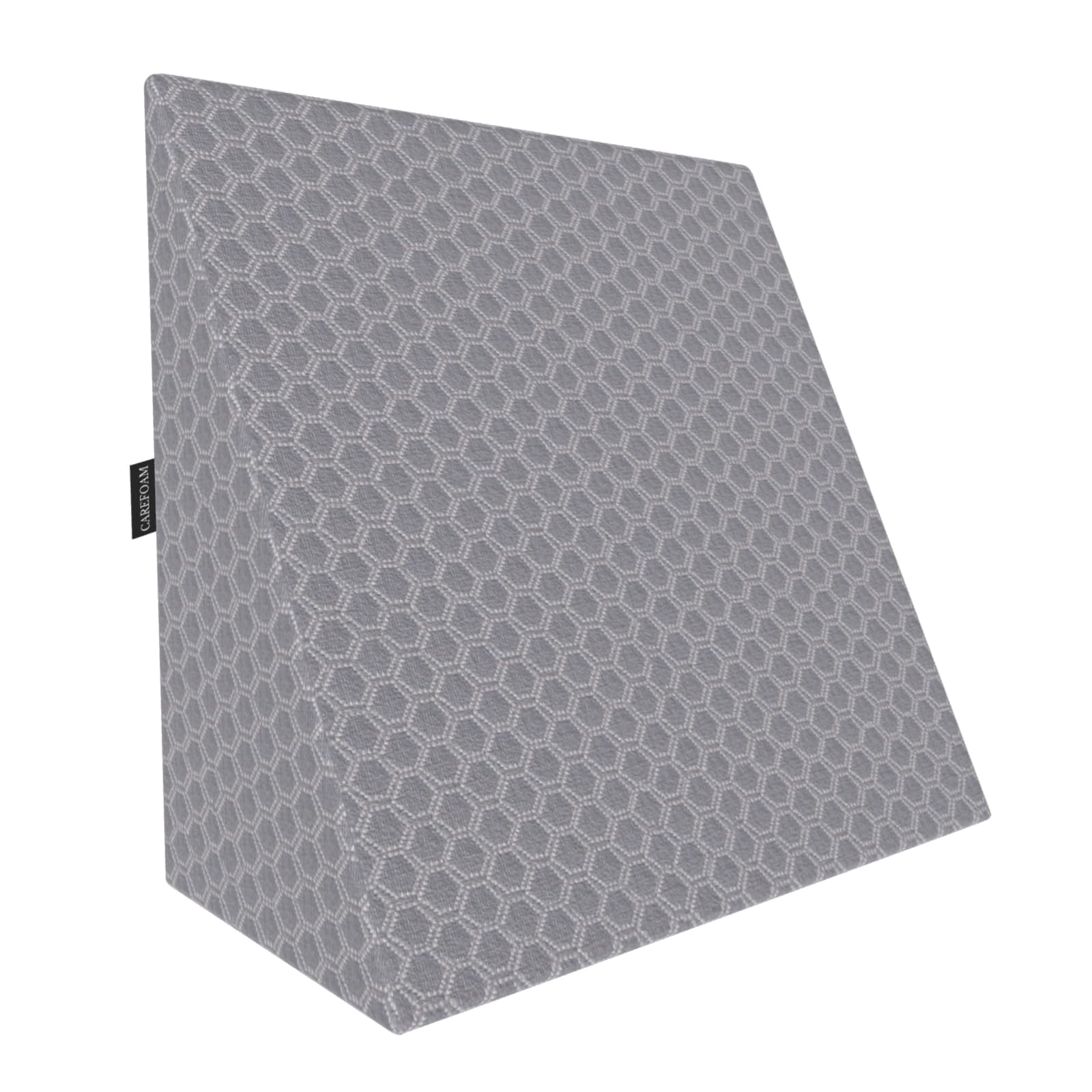 Orthopedic Wedge Pillow for Sleeping, Reading & Acid Reflux Relief | Premium Memory Foam Bed Cushion | Ideal for Back Support, Leg Elevation | 18 x 18 x 10 Inch | Grey Jacquard