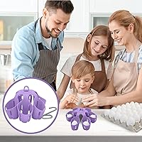 Vista 7 de Accesorio de silicona para hervir huevos, cocina 6 huevos a la vez, apto para lavavajillas, soporte para huevos duros, hace huevos duros o blandos