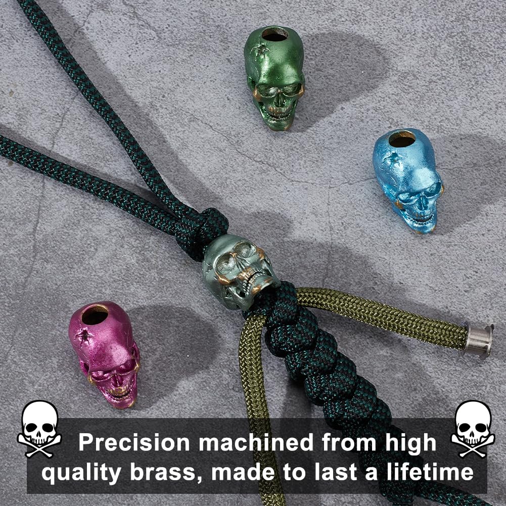 4 Totenkopf Perlen Aus Metall - Antik Silber, 21,5 Mm, 6 Mm Loch, Für DIY Schmuck, Armbänder & Schlüsselanhänger
