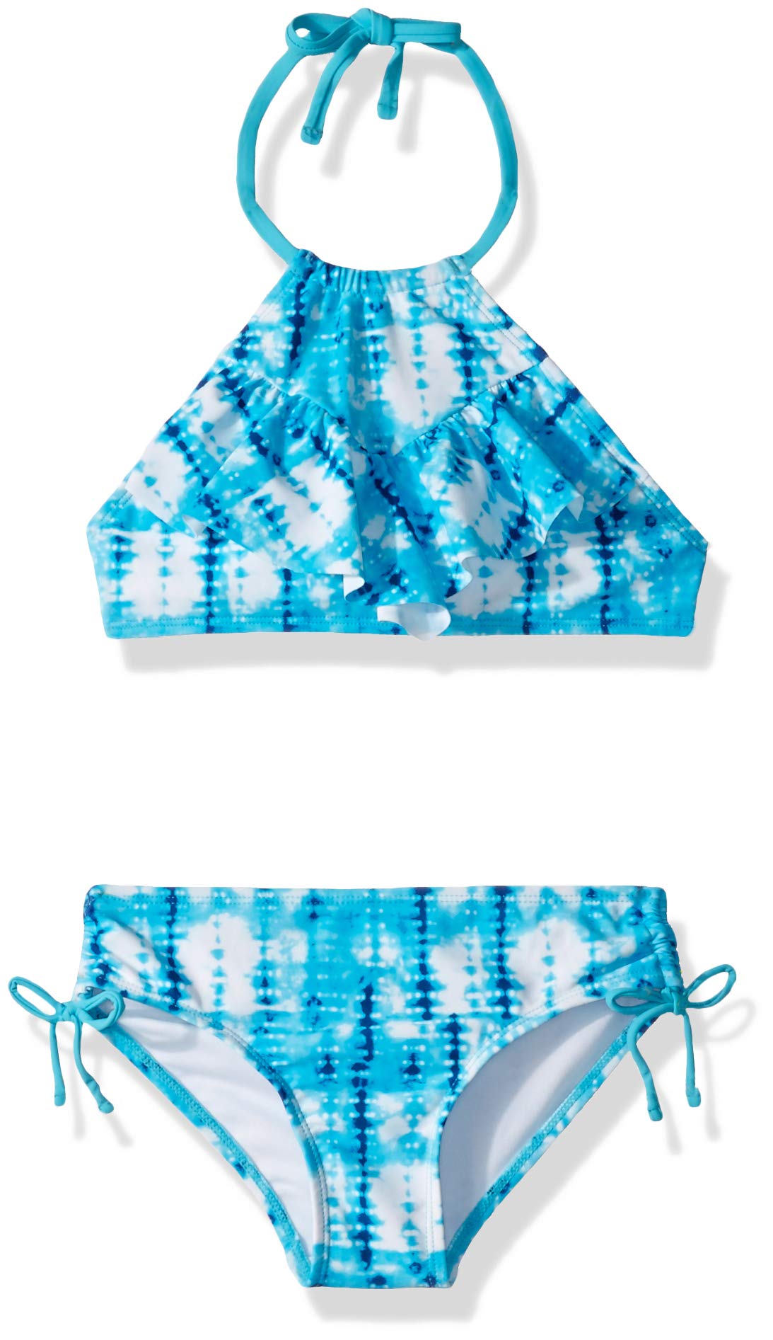 Kanu Surf Girls' Morgan Ruffle Halter Bikini 2-Piece Swimsuit, Pink, 2t