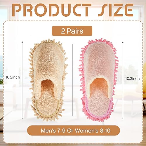 Vista 16 de Jecery 2 pares de pantuflas de microfibra para limpieza de suelos de chenilla, limpiadores de tabla base, herramientas de limpieza para el hogar