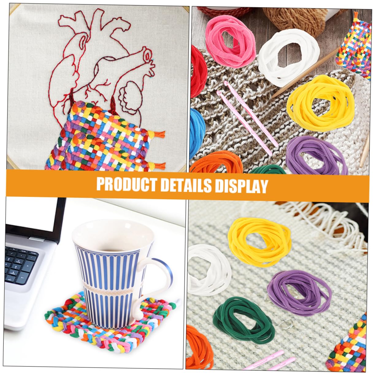 Uonlytech 4 Set Giocattoli a maglia intrecciare loop maglieria Potholder elastico per la realizzazione di bracciali passanti per presine anelli di ricarica del telaio kit telaio plastica