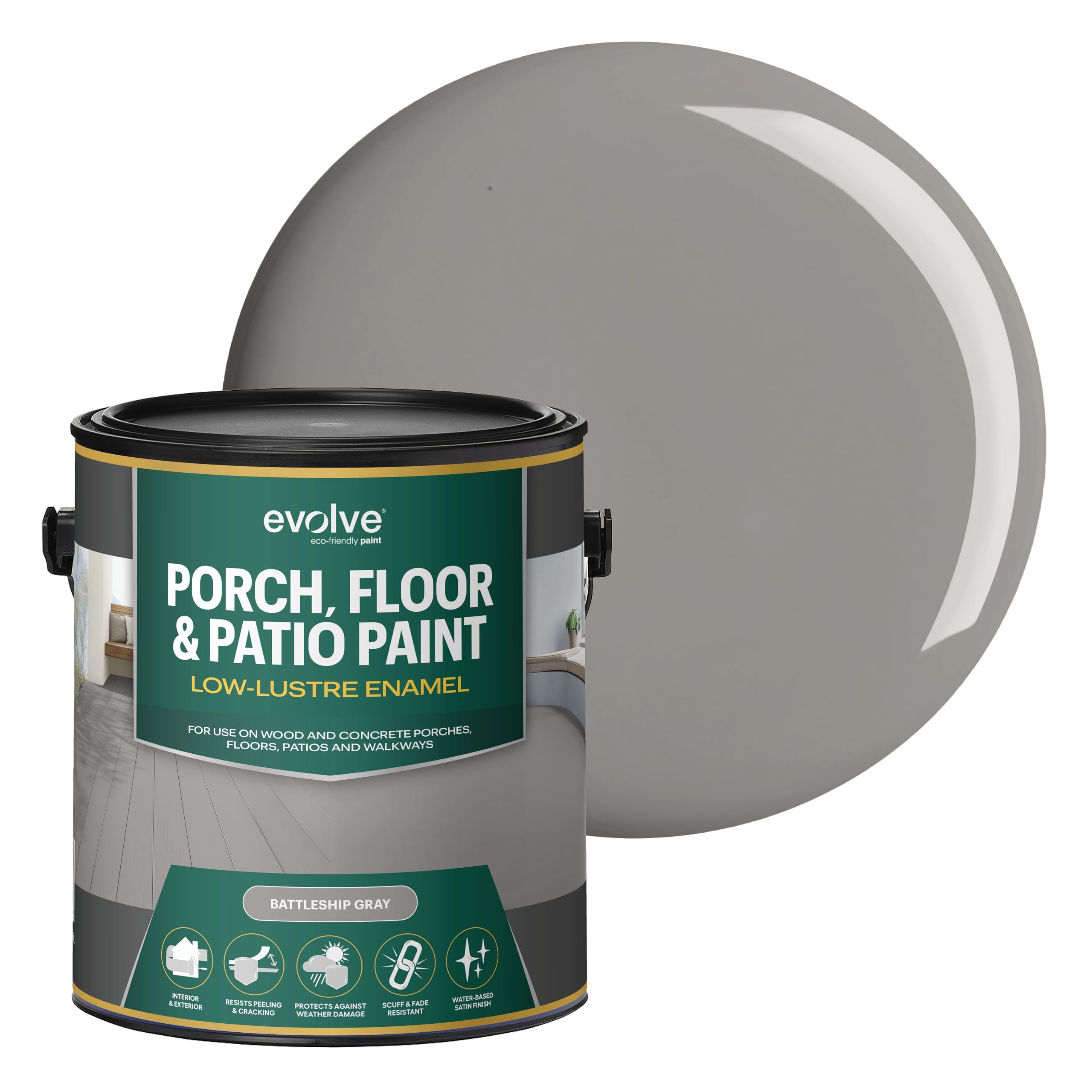 EVOLVE Porch & Floor Paint, Battleship Gray