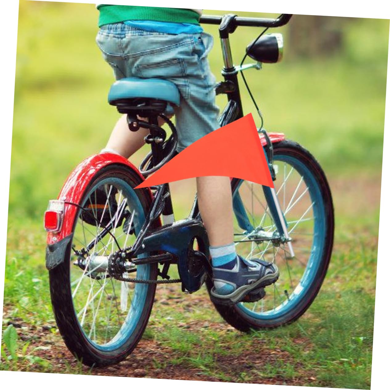 ifundom Banderín De Advertencia De Seguridad Bandera Sencilla para Bicicleta Banderas De Bicicleta Banderas De Advertencia para Bicicleta Bandera Reflectante 5 Piezas x 4