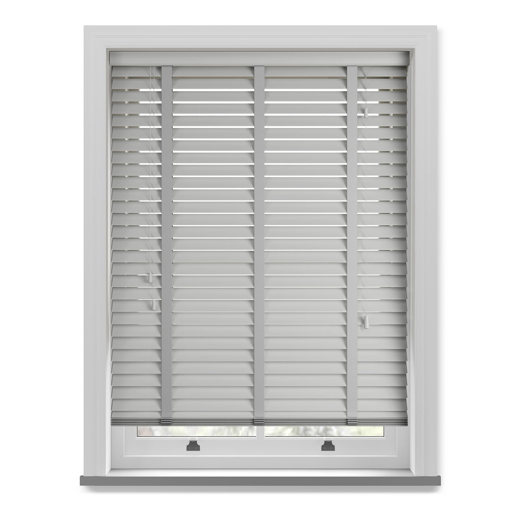 Made to Measure Faux Wood Venetian Blind with Tapes - Dove Grey