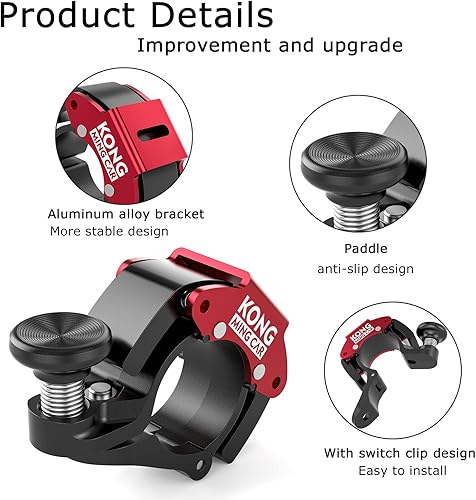 Miniatura 5 de Bike Bell - Aluminum Bicycle Bell for Handlebar (22mm-24 mm) - Loud Crisp Clear Sound Bike Bicycle Bell Horn for Adults or Kids Bikes