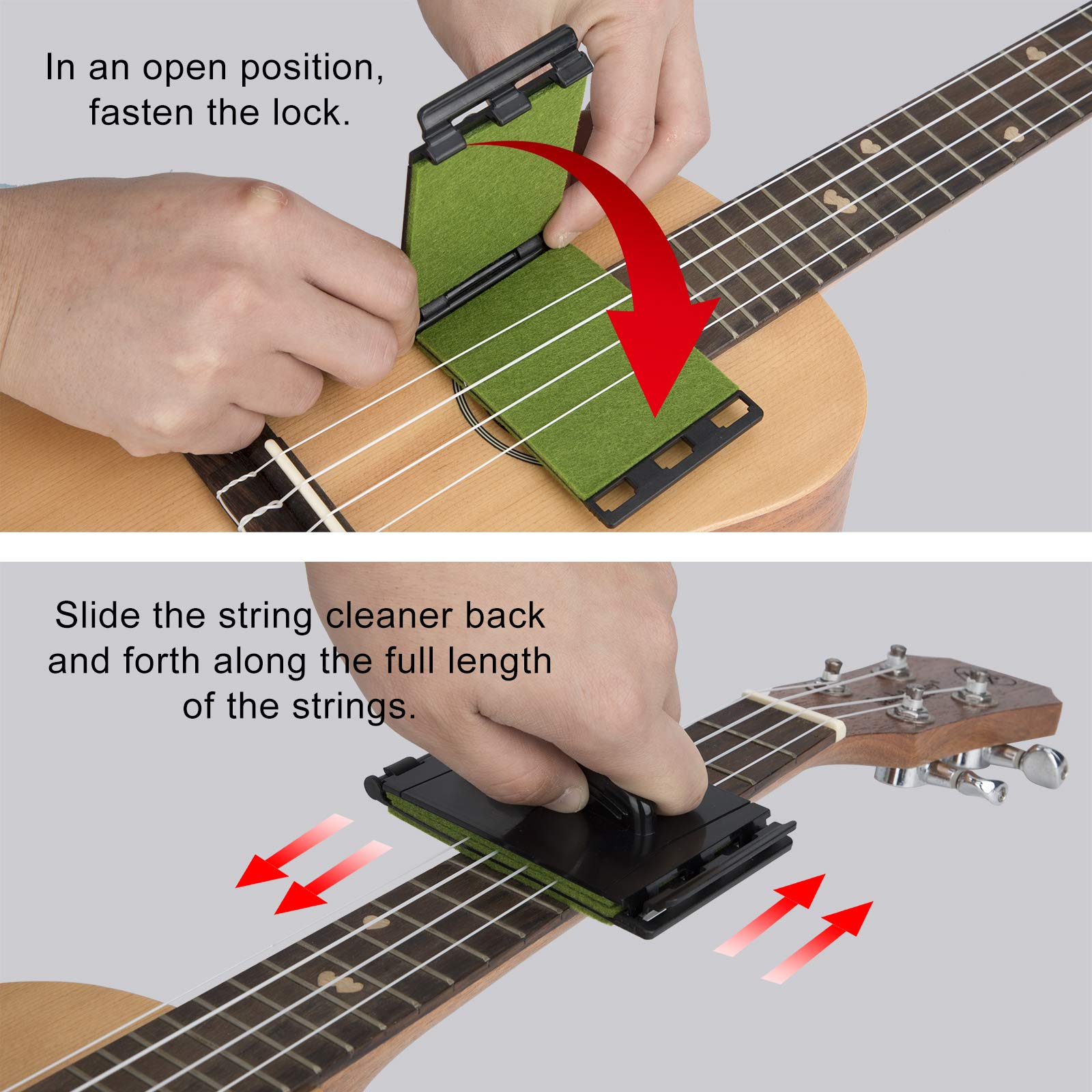 Pulitore Per Corde Chitarra - Scrubber In Microfibra Per Chitarra, Basso E Ukulele
