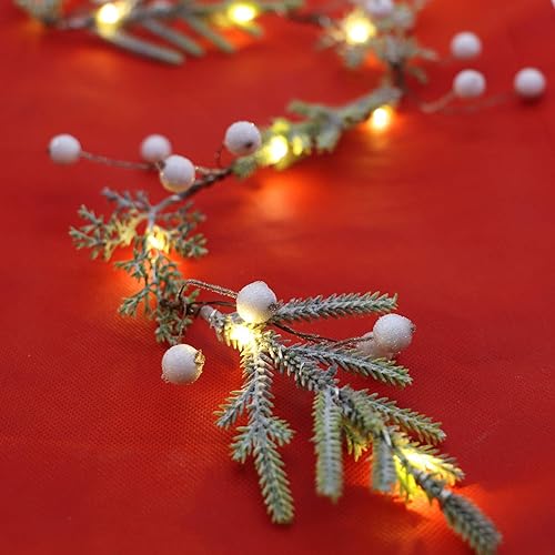 Miniatura 7 de Luces de Navidad para exteriores e interiores, USB blanco cálido, guirnalda de Navidad, mini luz de hada, 25 LED, 6.5 pies, con temporizador remoto