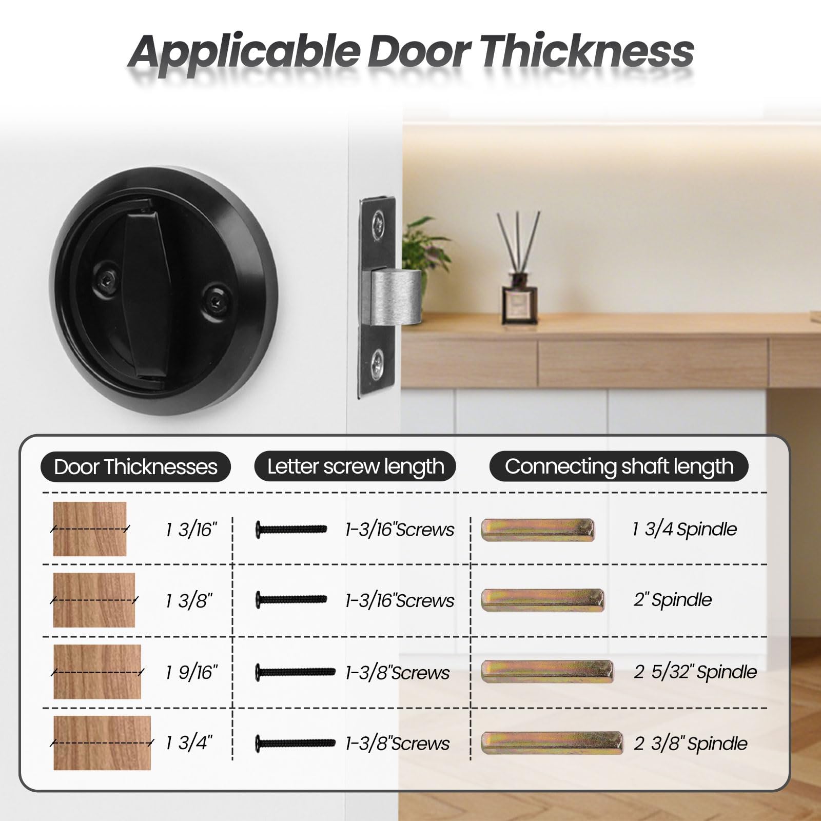 Stainless Steel Round Door Knob - Keyless Privacy -5