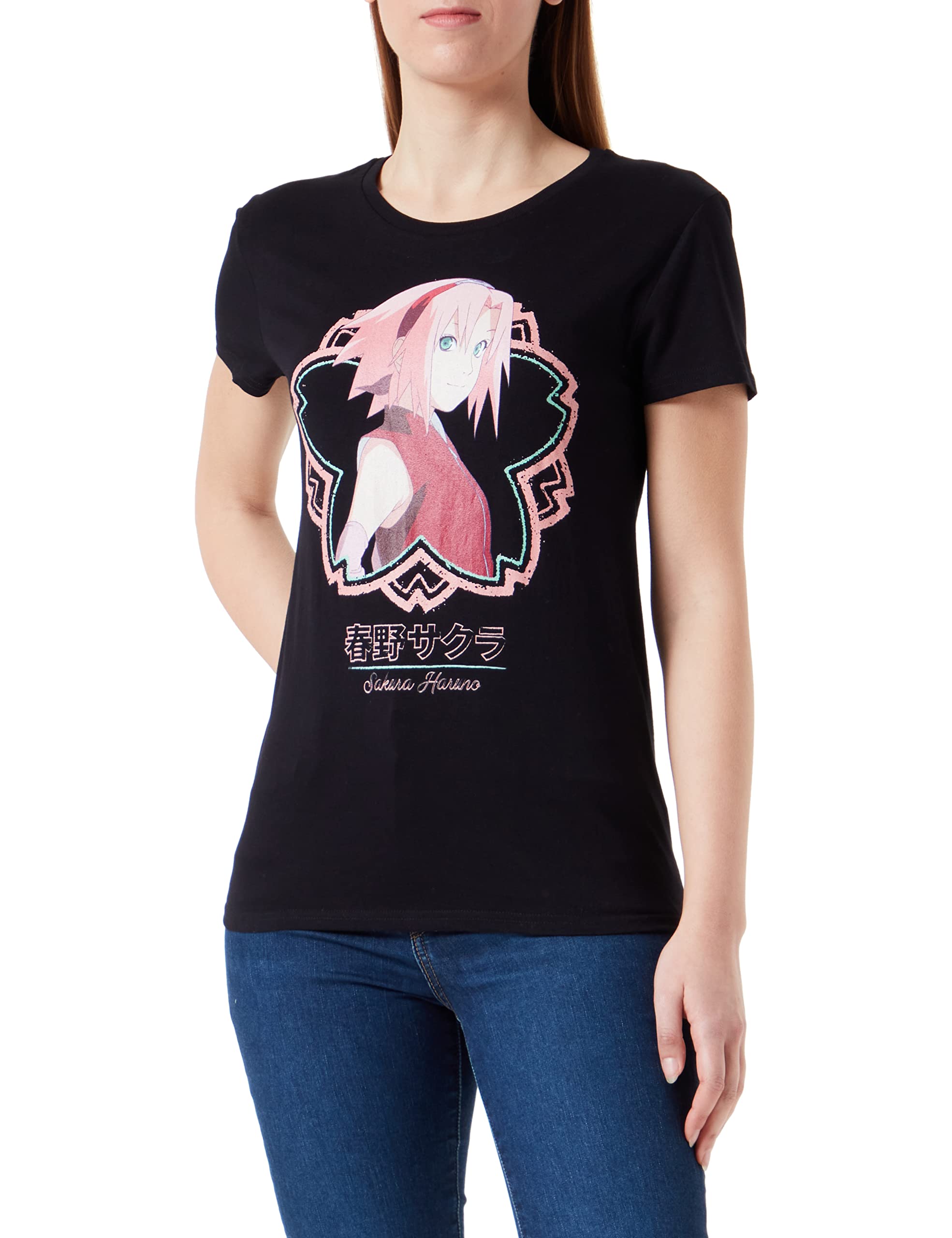 Naruto shippuden Women's T-Shirt, Black, XL