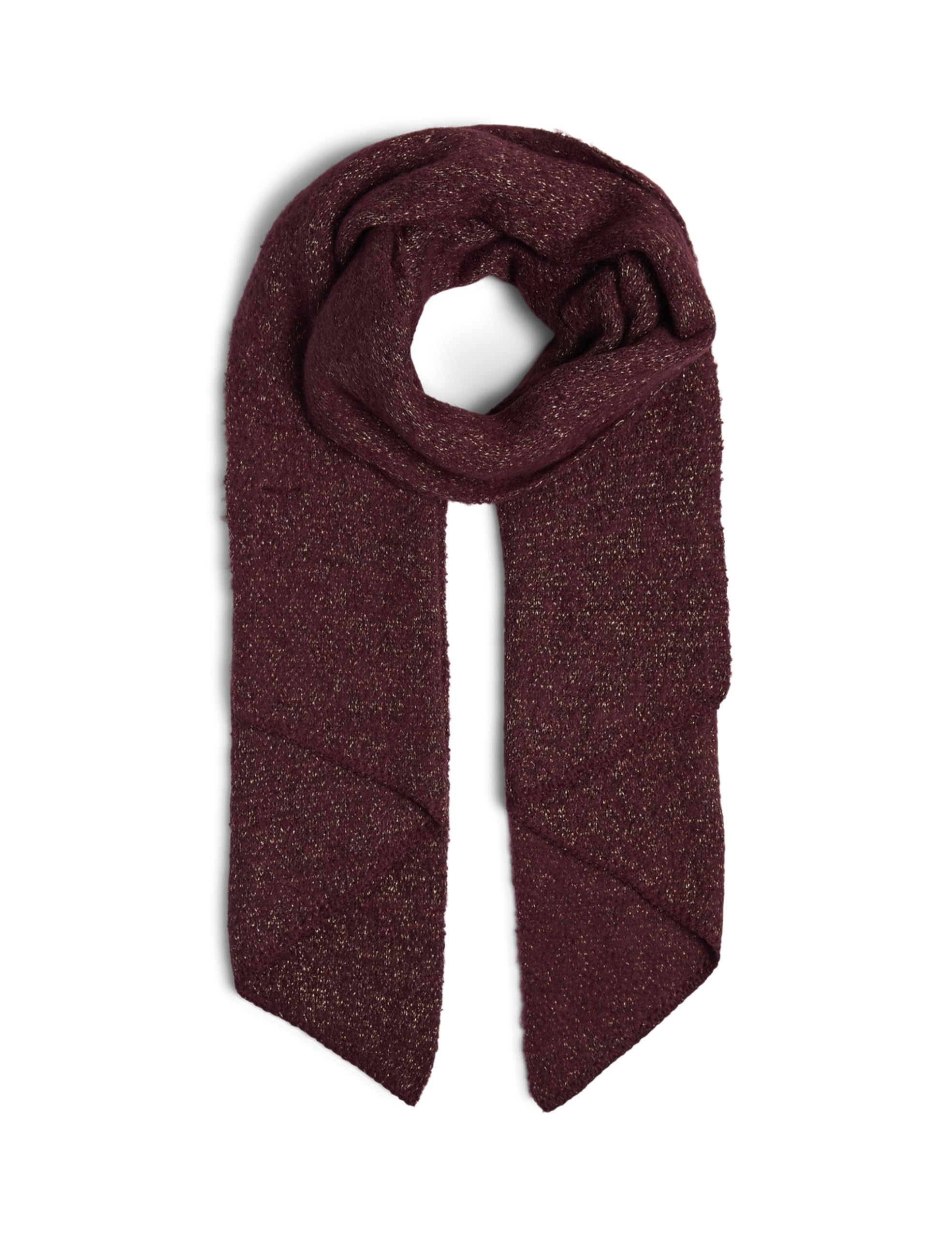 PIECES Pcpyron Long Scarf Lurex Noos BC, Tawny port/detail: gold lurex, One Size