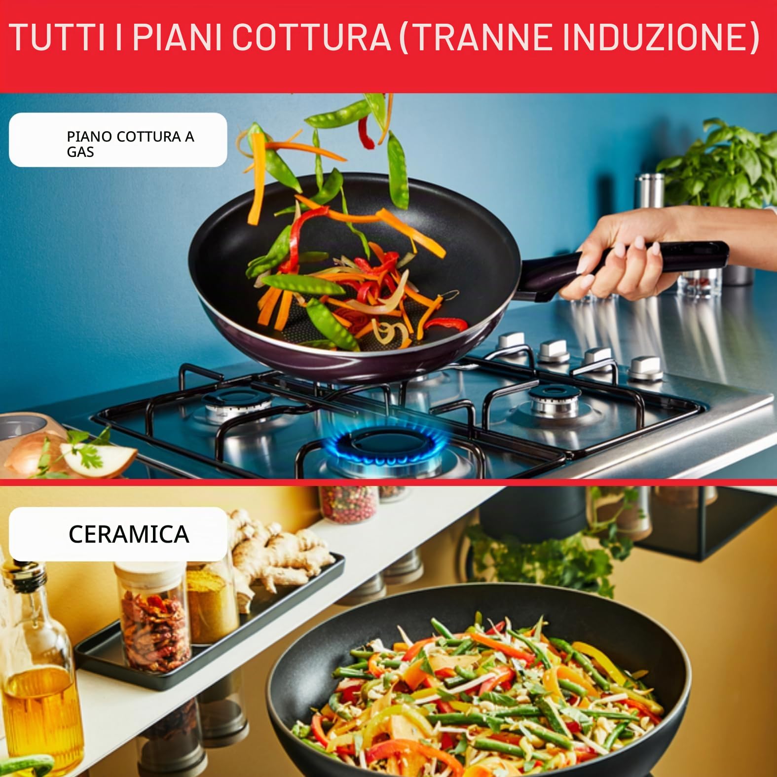 Tefal B56490 Set di padelle Day By Day On da 3 pezzi 20/24/28 cm | Pentole antiaderenti | Rivestimento antiaderente in titanio ad alte prestazioni | Nero [Non adatto all'induzione]