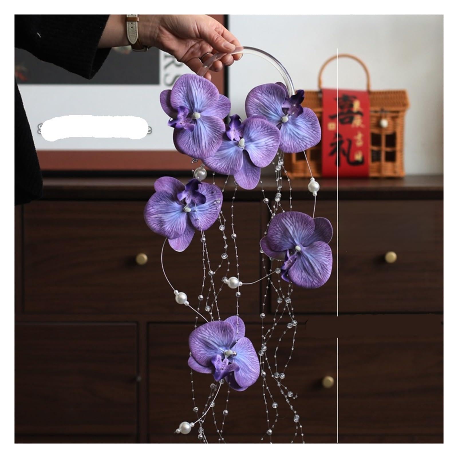 Gijmzy Color3 Wedding Artificial Moth Orchid Flowers Pearl