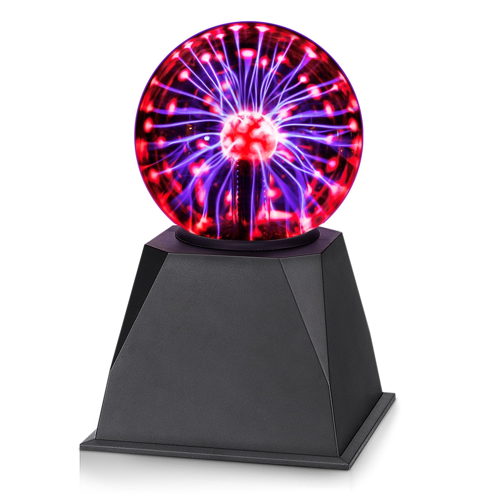 TERRIFI Plasma Ball - 4 Inch Touch and Sound Sensitive Plasma Lamp, Magic Lightning Sphere, Science Kit for Kids, Educational Toy Gift, Cool Decorative Night Light for Christmas, Birthday, Halloween