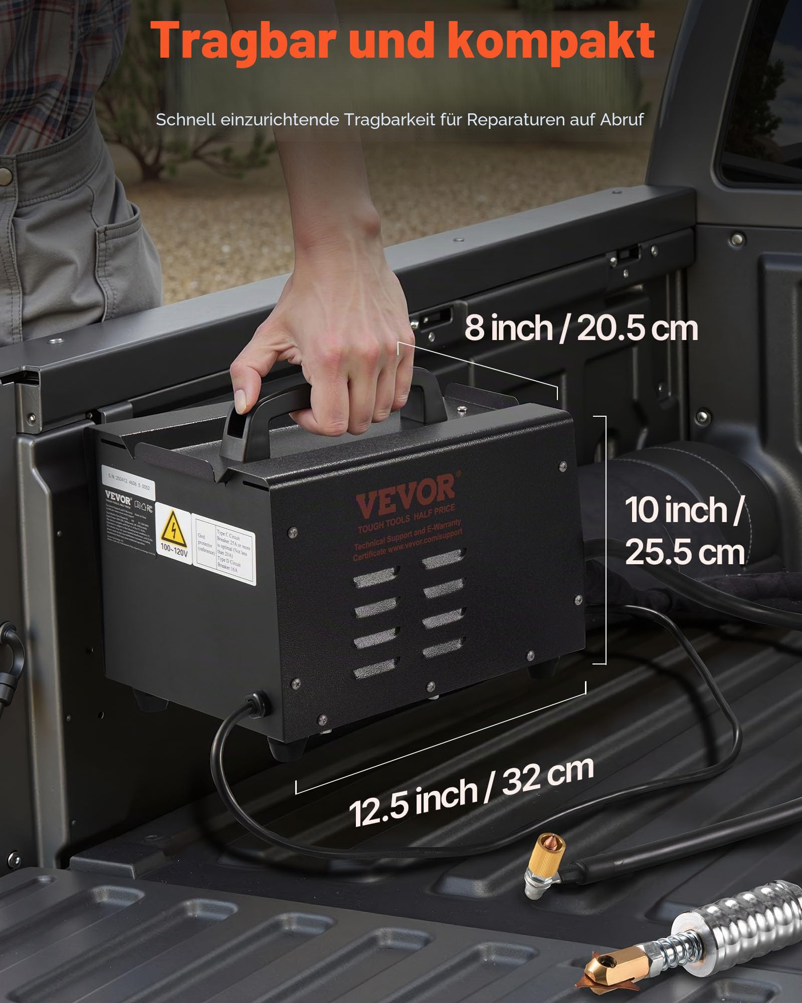 VEVOR 3 KW Karosserie Ausbeulspotter 7 Modi Automatisches Induktionsschweißen 220V Ausbeulspotter Werkzeug 3500A Dent Puller Punktschweißgerät
