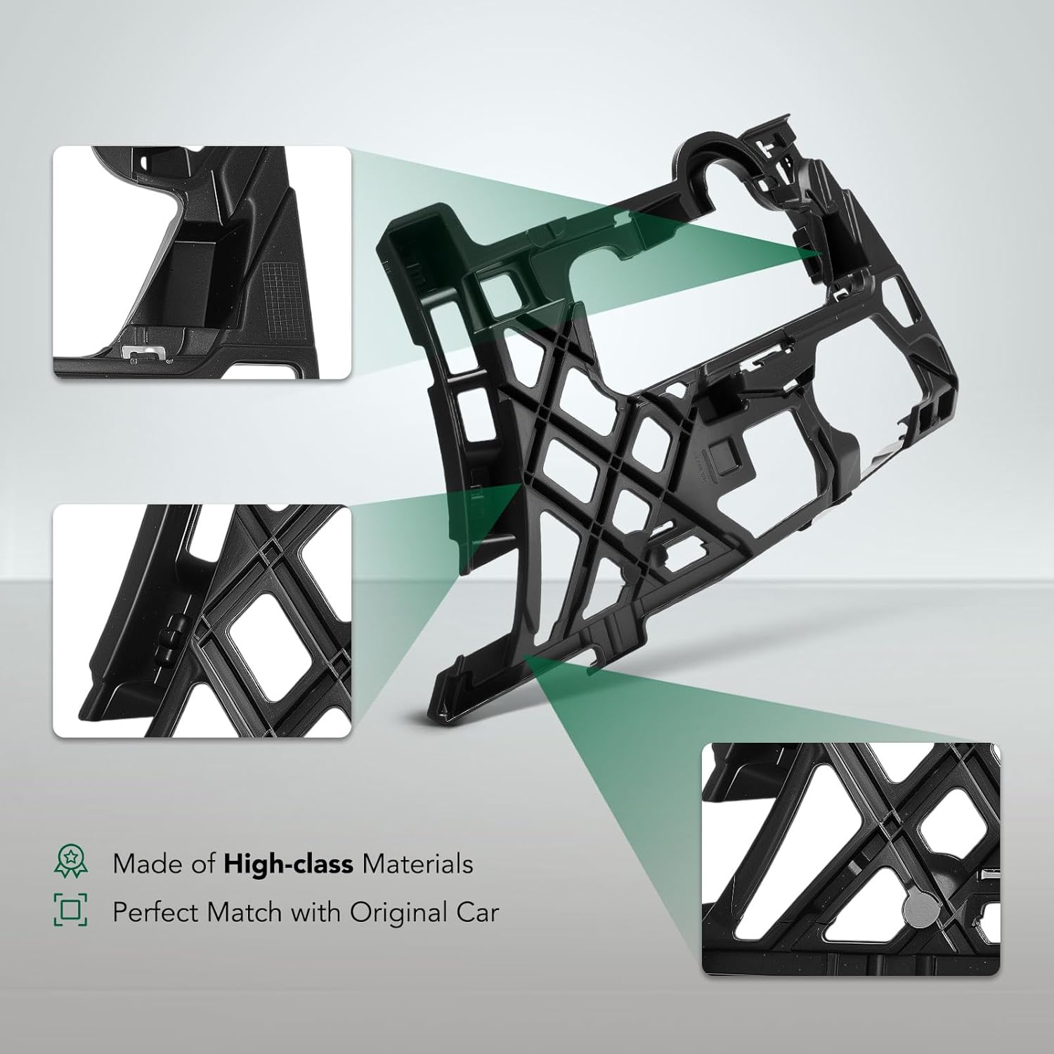 YHTAUTO Front Left Driver Side Bumper Cover Support Compatible with Volkswagen Golf 2015-2017, Golf SportWagen 2017, Bumper Bracket