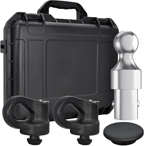 Kit de enganche de cuello de cisne con sistema de disco 60692, capacidad de carga de 30,000 libras, bola de 2-516 pulgadas. Compatible con Ford F250
