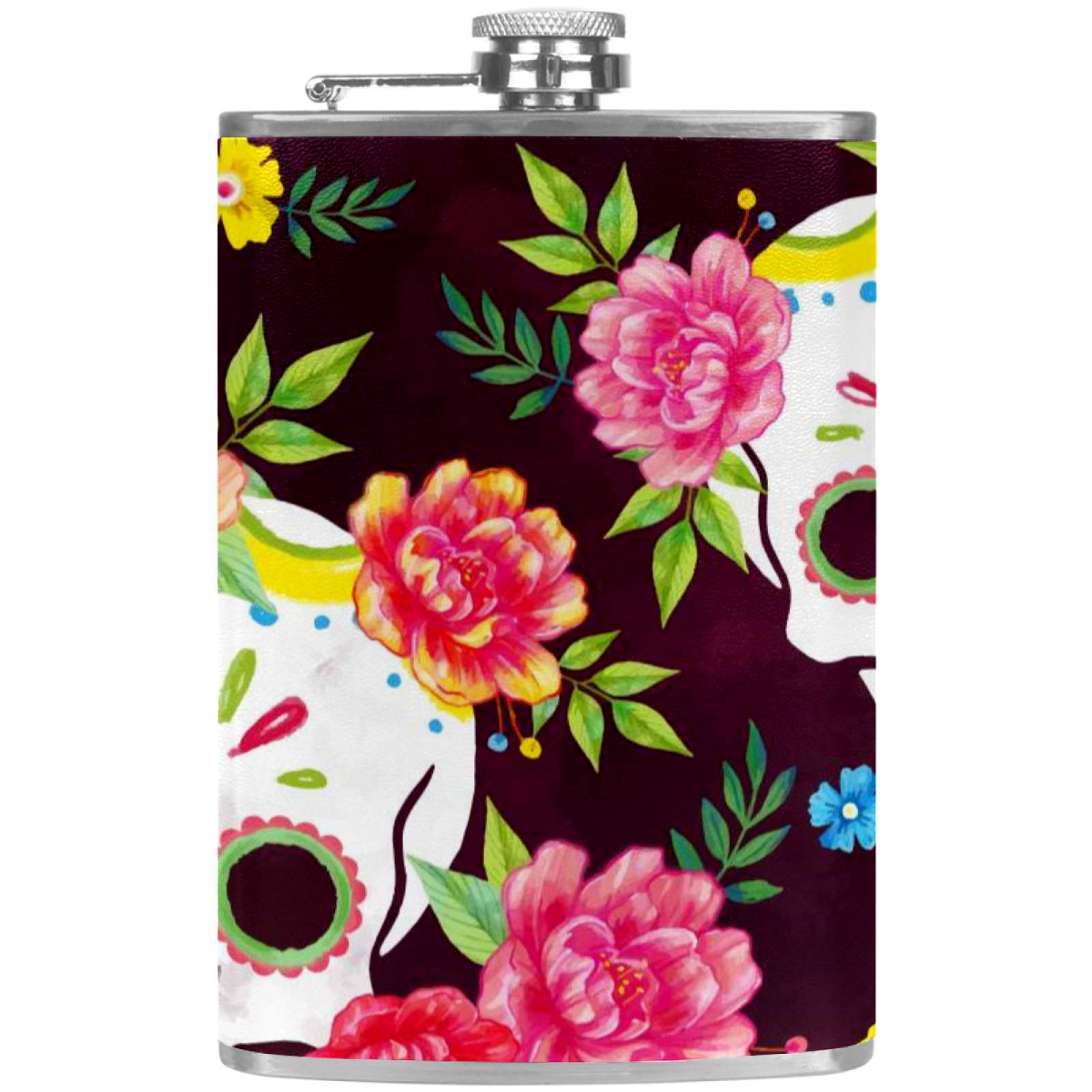 Flasque à whisky de poche en cuir avec entonnoir pour fête et bar