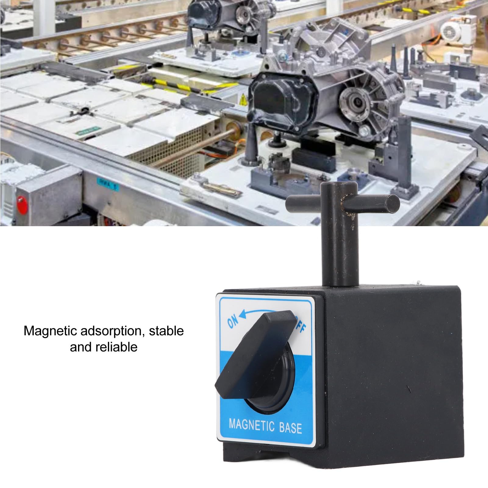 Tyenaza Magnetischer Basisständer Für Tests, Messuhr, M6-Gewinde, Schaltertyp, Magnethalter, 60 Kg Saugkraft