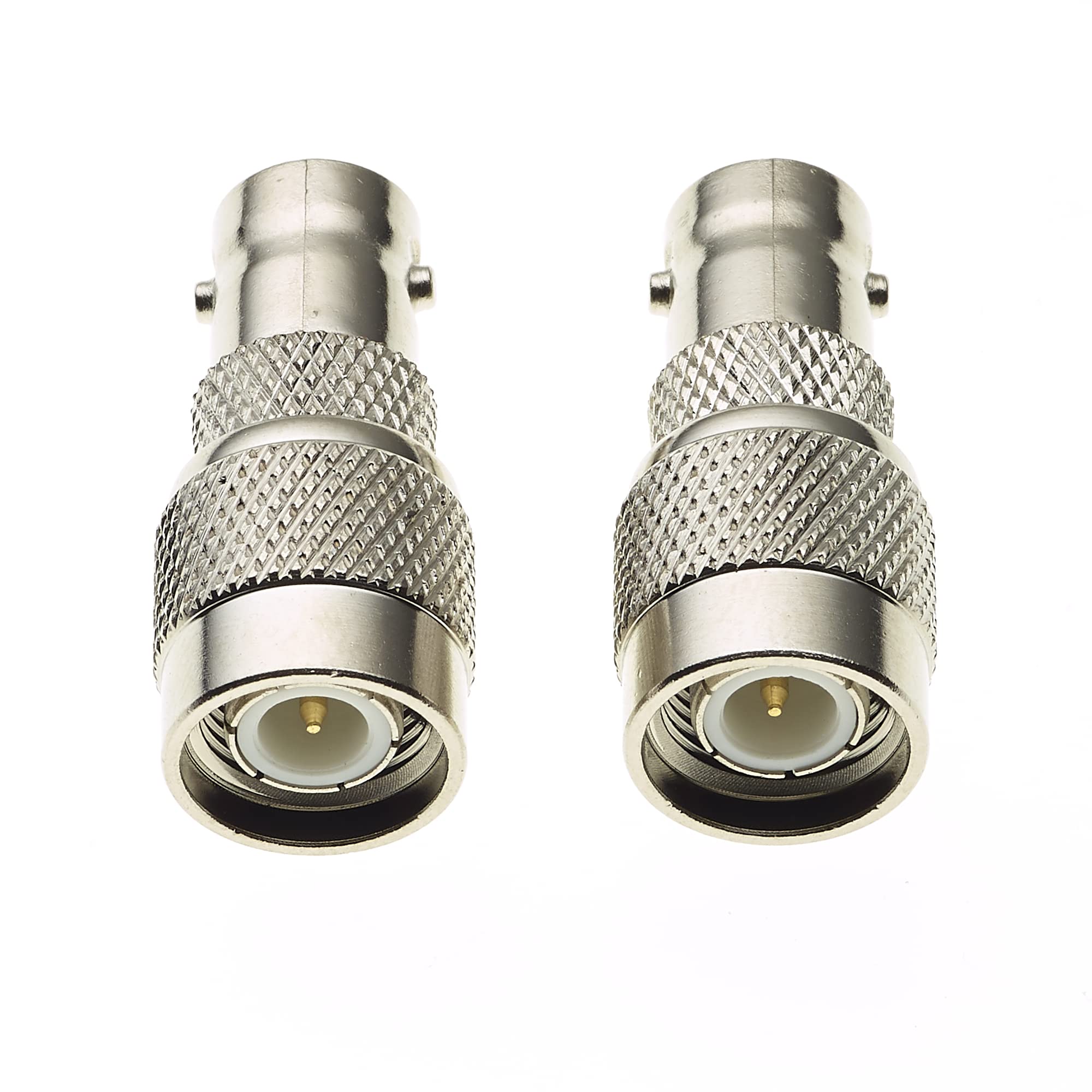 Adattatore Coassiale TNC Maschio – BNC Femmina, 50 Ohm, 2 GHz, In Ottone Nichelato Con Contatto Placcato Oro (confezione Da 2)