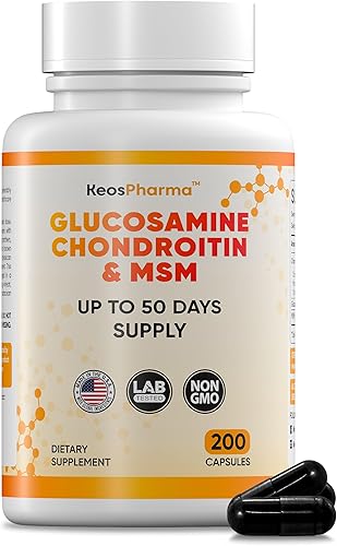 Miniatura 3 de KeosPharma Complejo de azúcar en sangre y MSM Glucosamina Condroitina Bundle  120 + 200 cápsulas  Combo de suplementos herbales y nutricionales  4